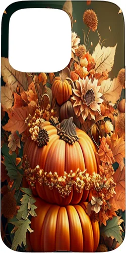 Miniatura 27 de Funda para iPhone 13 Pro Max con diseño de hojas otoñales y calabazas