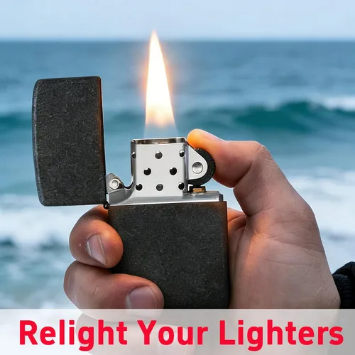 Miniatura 5 de Paquete de 2 piezas de repuesto de mecha y algodón, compatible con accesorios Zippo, kit de reparación universal de repuesto para encendedor