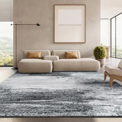 Miniatura 80 de SAFAVIEH, colección Adirondack - Alfombra de 6 x 9 pies, plateada/multicolor, abstracta, moderna, no desprende pelo, de fácil cuidado, para zonas