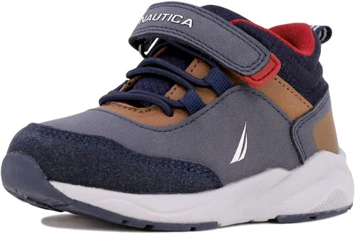 Nautica Kids Sneakers with Adjustable Strap and Bungee Straps Comfortable Casual Shoes for Boys and Girls (ToddlerLittle Kid)