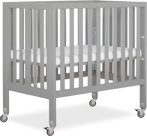 Miniatura 9 de Dream On Me Jett Portable Mini Crib, Non-Full Size Baby Crib for Small Spaces, 3 Mattress Heights, Compact Travel Design, Includes Mattress