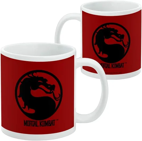 Miniatura 2 de Mortal Kombat Symbol Taza de café de cerámica, tazas de regalo novedosas para café, té y bebidas calientes, 11 onzas, color blanco
