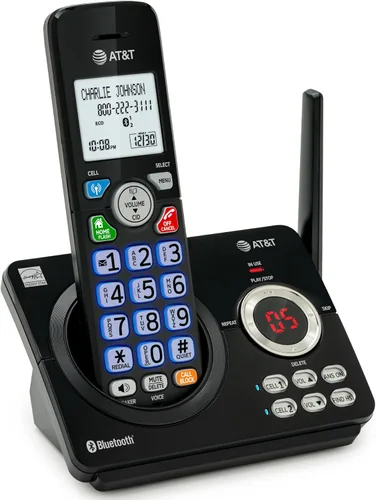 Miniatura 14 de AT&T Teléfono inalámbrico DECT 6.0 - Bloqueador de llamadas inteligente, Bluetooth conecta a la celda, anuncio de identificación de llamadas