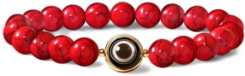 L&C Feng Shui - Pulsera de obsidiana negra 0.315 pulgadas y 0.394 pulgadas para mujer y hombre, pulsera de cristal de obsidiana negra natural,