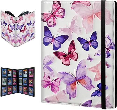 Miniatura 32 de Carpeta para tarjetas de intercambio, 9 bolsillos para tarjetas intercambiables, 360 bolsillos de doble cara, funda para tarjetas de tamaño Mujeres