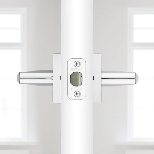 Miniatura 4 de Kwikset Lisboa - Manija interior de puerta de privacidad con cerradura, palanca de puerta para baño y dormitorio, palanca de puerta con botón