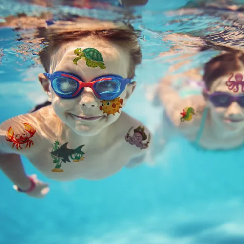 Miniatura 5 de CHARLENT 148 tatuajes temporales de animales oceánicos para niños, tatuajes individuales de criaturas marinas para niños y niñas, regalos de fiesta