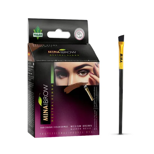 Miniatura 9 de MINA iBrow Kit de Color de Henna Profesional para Cabello con Paquete Combinado de Pincel Cubre Cabello Canoso - Dura hasta 6 semanas Sin