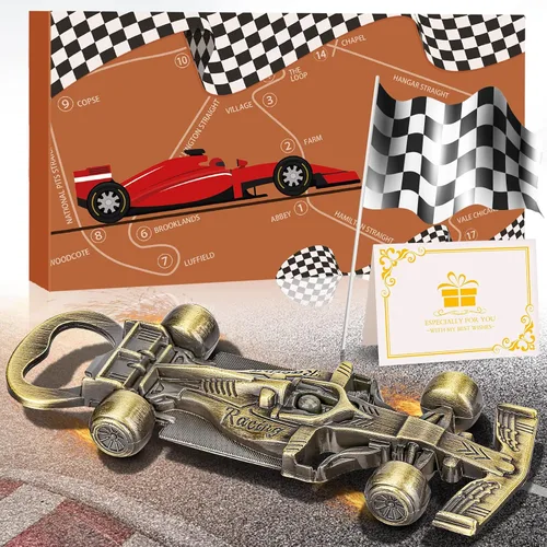 Regalos de autos de carreras para hombres y mujeres, abrebotellas de coche de carreras, regalos únicos de carreras para hombres, él, papá, novio,