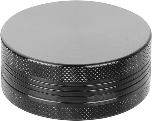 Miniatura 2 de Molinillo manual de especias, tamaño portátil de aluminio de 2 pulgadas con tapa magnética, color negro