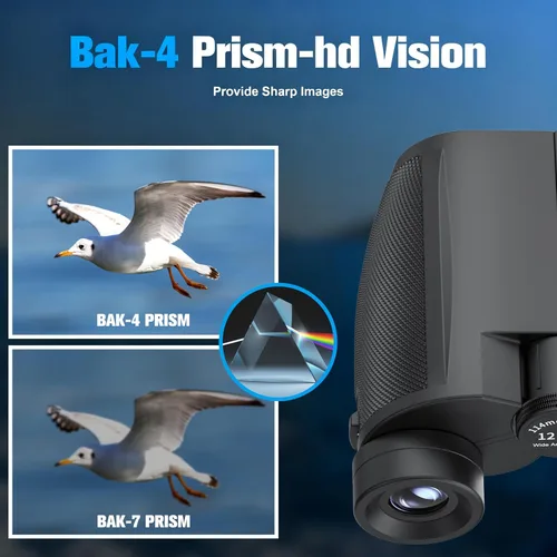 Miniatura 3 de Binoculares de 12 x 25 pulgadas para adultos y niños, binoculares compactos impermeables, binoculares de campo amplio de visión para observación