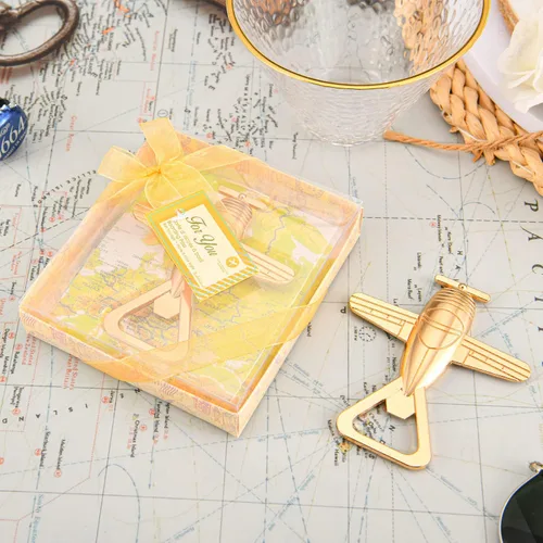 Miniatura 5 de Abridor de botellas de avión con caja de regalo, regalos de aviación para piloto, abrebotellas de viaje en avión para baby shower, regalo