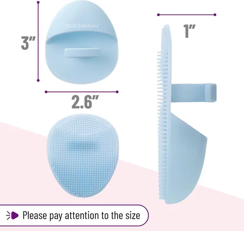 Miniatura 3 de Slick- Cepillo de limpieza facial de silicona, paquete de 4, exfoliante facial de silicona, exfoliante facial, limpiador facial para cepillo