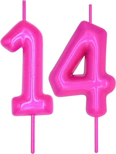 Miniatura 73 de DERVENTA Vela con números de 2.36 pulgadas, decoración perfecta para cumpleaños, brunch, postre, pastel, 1 pieza (número 0 rosa)