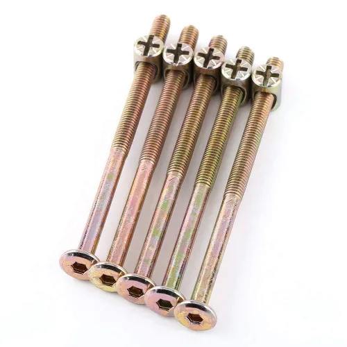 Miniatura 3 de Tornillo de muebles M6, tornillos de cabeza hexagonal para cuna, literas y sillas (3.937 in)