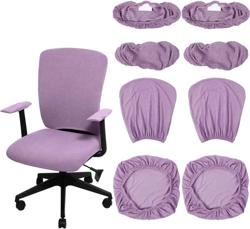 Miniatura 24 de Tallew Juego de 4 Fundas para Silla de Oficina Fundas Universales para Computadora Fundas Elásticas para Silla de Oficina Fundas para Respaldo