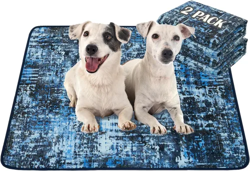 Miniatura 22 de Qeils Almohadillas Lavables para Orina para Perros, Paquete de 2 Almohadillas Reutilizables para Cachorros de 18"x24" Superabsorbentes a Prueba