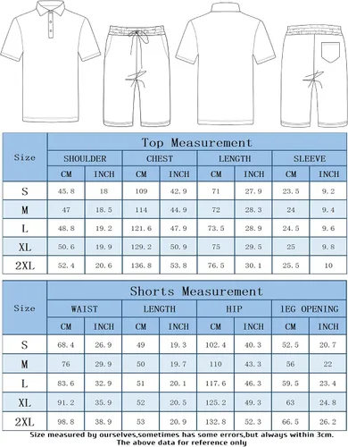 Miniatura 7 de Daupanzees Conjunto de camisa de 2 piezas para hombre, conjunto casual de manga corta para verano
