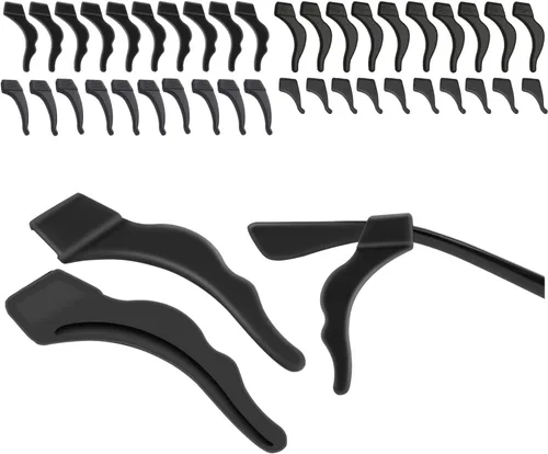 Agarre para Orejas de Gafas con Cámara de Aire - 20 Pares de Sujetadores Antideslizantes para Gafas, Gancho de Silicona para Orejas, Sujetador de