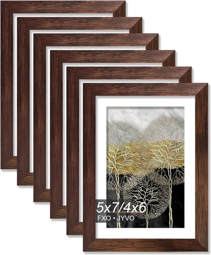 Miniatura 29 de Fxojyvo Marco de Fotos de 4x6, Muestra Foto de 3.5x5 con Paspartú o 4 x 6 Sin Paspartú, Liviano y de Alta Transparencia Marco de 4 por 6 para Pared