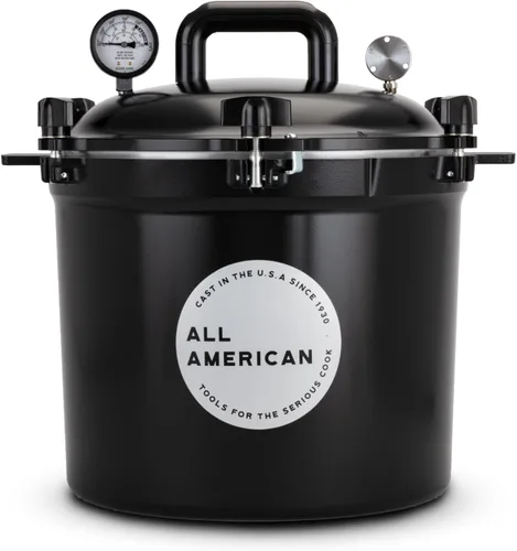 Miniatura 10 de Olla/envasadora a presión All American 1930-21.5qt (El 921), Kelp - Sistema exclusivo de sellado metal a metal - Adecuada para estufas de gas, Azul