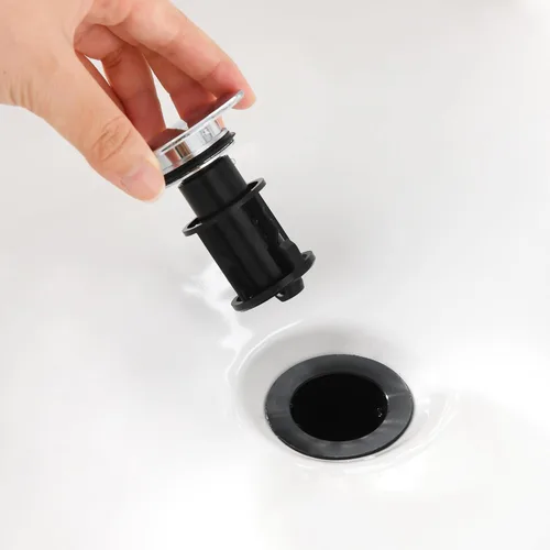 Miniatura 8 de TIORIY Desagüe Pop Up Cromado para Lavabo de Baño, con Rebosadero Tapón de Lavabo de Baño de Plástico para Grifo de Vasija, Montaje de Tocador