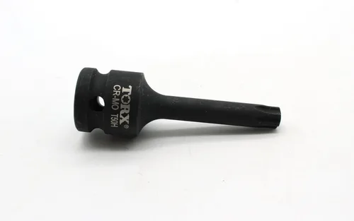 Miniatura 4 de TEMO A prueba de manipulaciones T50 3 pulgadas de largo a prueba de manipulaciones Torx Star 6 puntos Negro Impact Bit Socket 1/2 pulgada Square