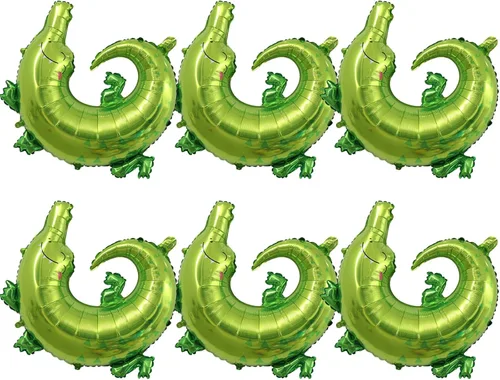 Miniatura 14 de Globos de abeja, 6 piezas de globos de aluminio con forma de helio para fiesta de animales de dibujos animados para selva safari temática telón