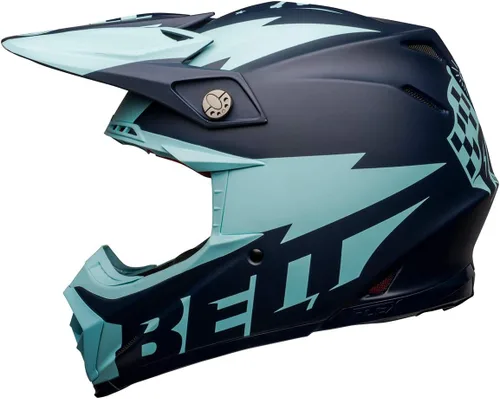 Miniatura 5 de Bell Moto-9 Flex Dirt - Casco de motocicleta de cara completa - Breakaway - Azul marino mate/azul claro, talla L