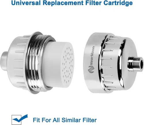 Miniatura 6 de NearMoon Cartucho de repuesto de 15 etapas para filtro de regadera universal de alta salida con VC, reduce agua dura, impurezas de metales pesados