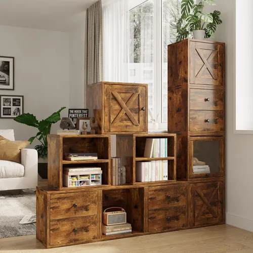 Miniatura 4 de FUSUNBAO Organizador de Almacenamiento de Cubos Mágico DIY Apilable para el Hogar, Libros, Ropa, Juguetes - Sistema de Almacenamiento Modular