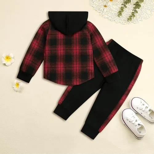 Miniatura 21 de Conjunto de ropa para bebés y niños pequeños, camisa con capucha y pantalones deportivos para otoño e invierno