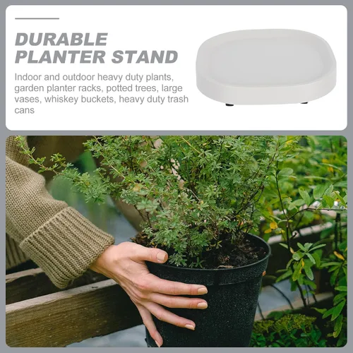 Miniatura 7 de Plato rodante para maceta con ruedas, soporte de ruedas resistente para plantas en maceta, bandeja de base redonda con ruedas, soporte para macetas