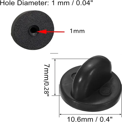 Miniatura 2 de 50 piezas de pines de goma de PVC, parte trasera de seguridad para broche de corbata, sombrero, insignia, parte trasera de pasador de solapa de goma