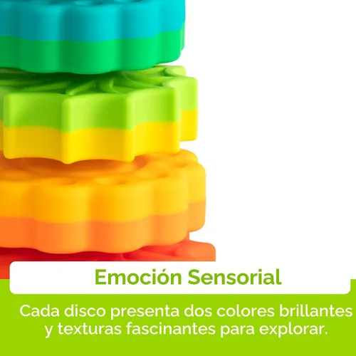 Miniatura 7 de Fat Brain Toys SpinAgain, juguetes para apilar y girar para bebés y niños pequeños de 1 año o más