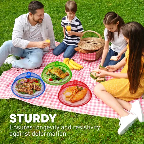 Miniatura 6 de Affordit Cubierta de Malla para Alimentos Tipo Carpa Sombrilla, 10.75 pulgadas, Cubiertas de Malla Reutilizables para Pícnic al Aire Libre, Red