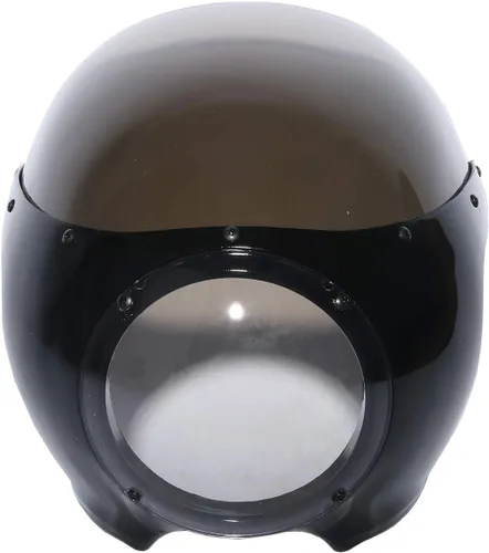 Miniatura 2 de XMT-MOTO Pantalla de carenado de faros delanteros para motocicleta de 5.75 pulgadas, 5-3/4 pulgadas, color negro y humo, retro, Cafe Racer, ajuste