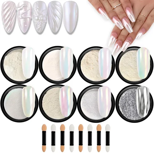 Miniatura 11 de GELPARTY - Juego de polvos de uñas cromados de 16 colores, pigmento de efecto holográfico y espejo de alta calidad dorado metálico, plata, camaleón
