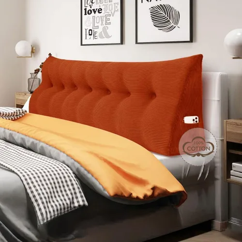Miniatura 10 de WOWMAX - Almohada triangular para cabecero; almohada en forma de cuña para cabecero; almohada grande de refuerzo para cama, almohada
