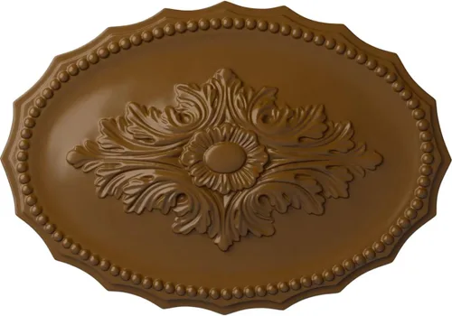 Miniatura 53 de Ekena Millwork CM16OX Medallón de techo Oxford, 16 7/8" W x 11 3/4" H x 1 1/2" P, imprimado en fábrica Imprimación de fábrica.