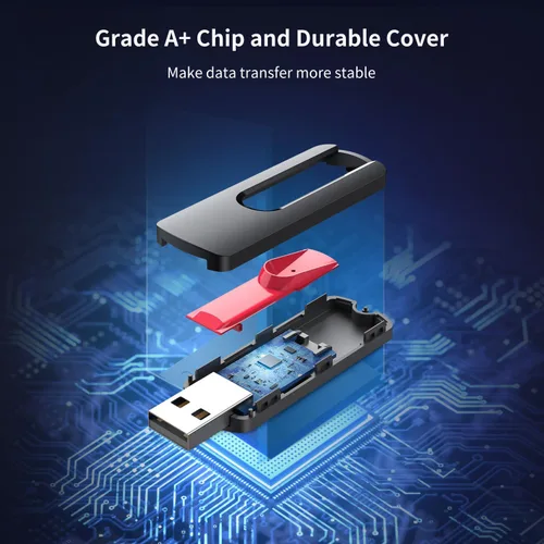 Miniatura 4 de RAOYI 10 unidades de unidades de memoria USB de 4 GB deslizantes retráctiles a granel USB 2.0 pulgar, unidad de salto, unidad de cremallera