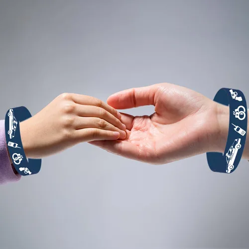 Miniatura 3 de 48 pulseras de goma para fiestas de policía, suministros de regalos de fiesta de cumpleaños de policía, decoraciones de graduación, Halloween, bolsa