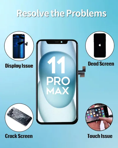 Miniatura 2 de Ayake Reemplazo de pantalla para iPhone 11 Pro Max, pantalla LCD de 6.5 pulgadas Full HD y ensamblaje de digitalizador táctil True Tone Programable