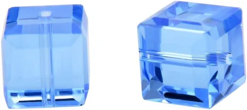 Miniatura 23 de 50 piezas Adabele cuentas austriacas de 6 mm de cristal facetado en cubo amatista sueltas, compatibles con cristales Swarovski Preciosa 5601 SSC611