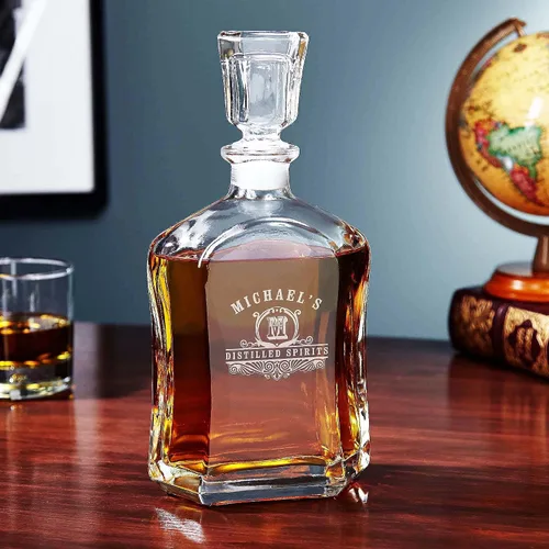 Miniatura 6 de Juego de decantador de whisky personalizado y vasos de whisky en caja hecha a mano
