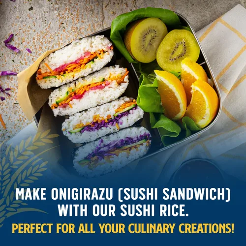 Miniatura 4 de Lundberg Arroz orgánico de sushi, granos cortos blancos pegajosos de estilo japonés cultivado en California, 64 onzas