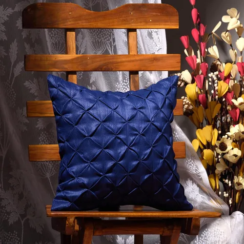 Miniatura 3 de Almohada decorativa azul hecha a mano para sofá, funda de almohada pintuck, fundas de almohada abstractas azules, paquete de 2 fundas de almohada