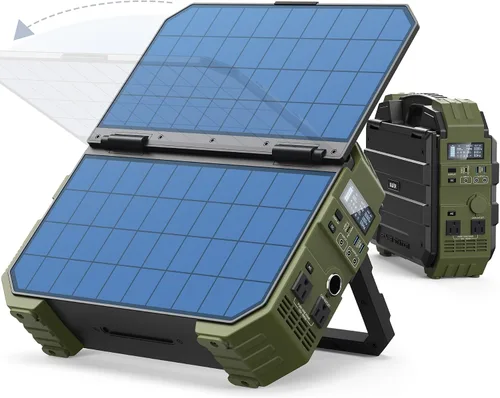Miniatura 9 de BLAVOR Estación de energía portátil de 1600 W (pico 3200 W), panel solar integrado, batería LiFePO4 de 1024 Wh, carga rápida USB-C de 100 W