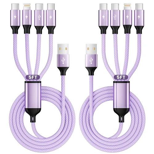 Miniatura 8 de Cable de carga múltiple, cable de carga 3 en 1 para múltiples dispositivos, cable USB universal con tipo C/IP/micro USB para iPhone