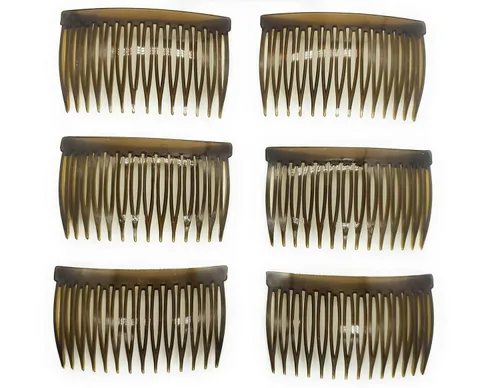 Miniatura 5 de Good Hair Days Peines laterales de Estados Unidos, diseño curvado negro de 14 dientes, buen agarre de 3 x 1.7 pulgadas, decorativas, pinzas de pelo